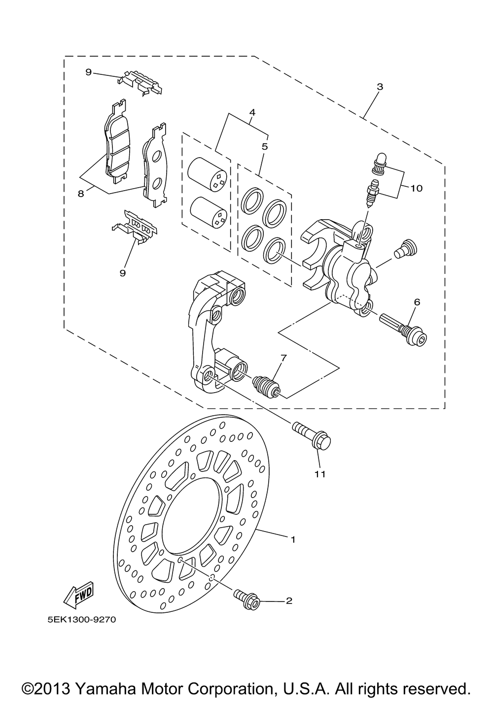 Front brake caliper