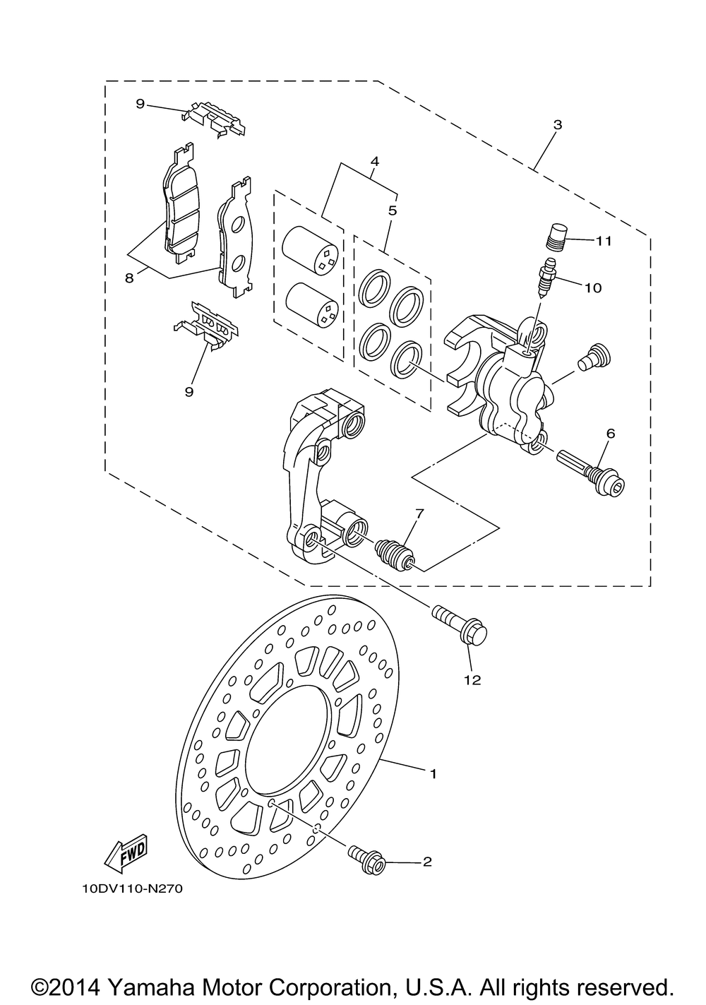 Front brake caliper