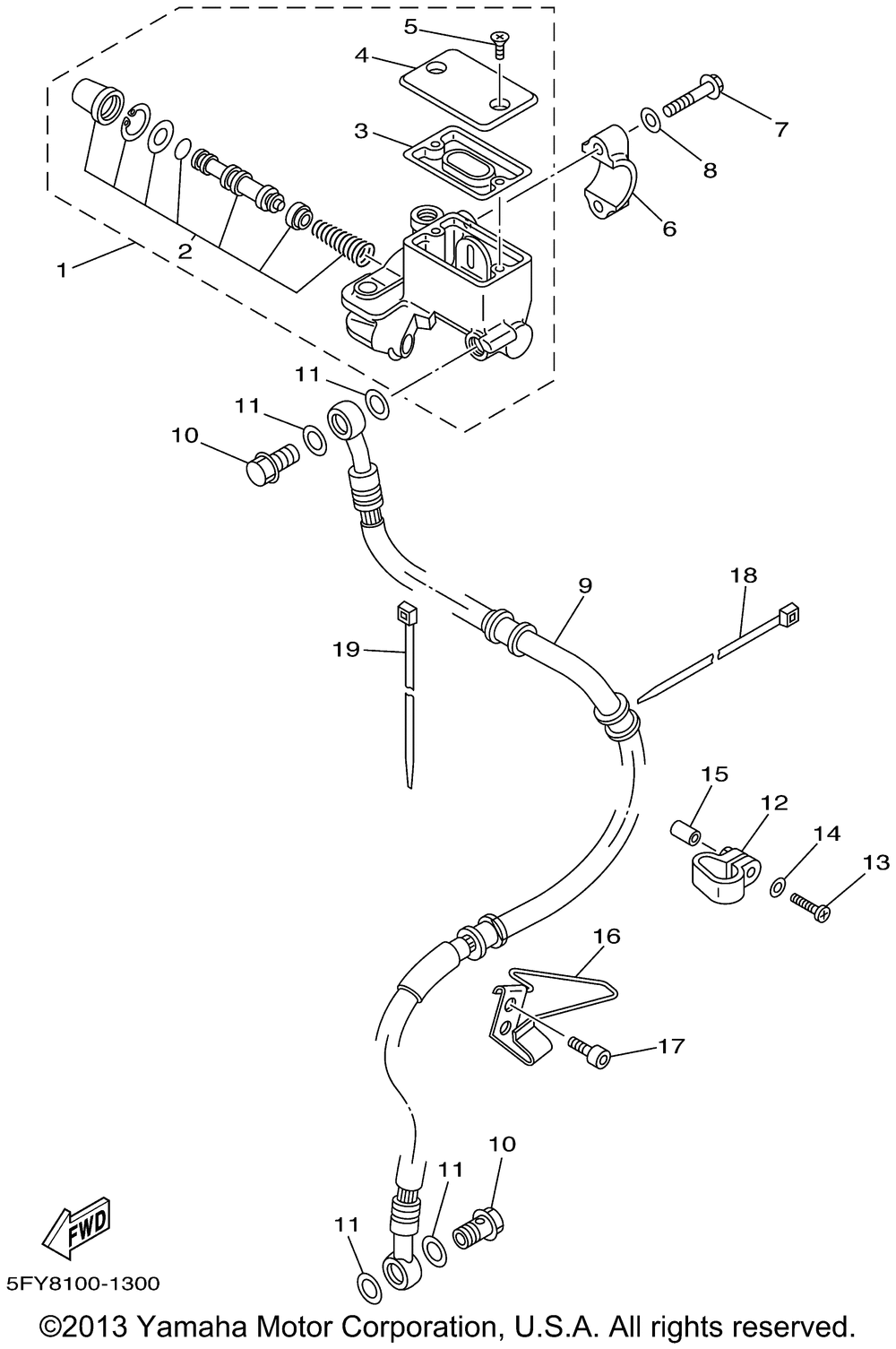 Front master cylinder