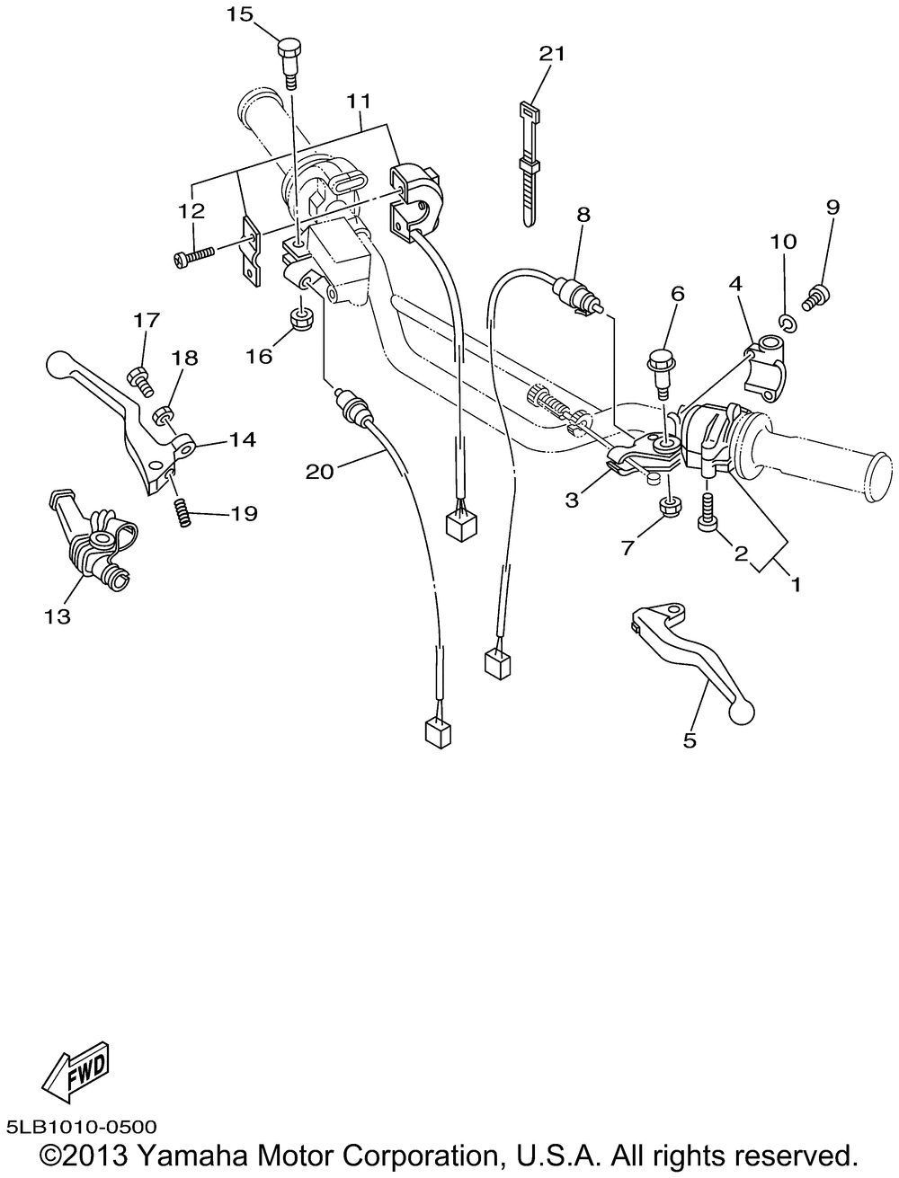 Handle switch lever