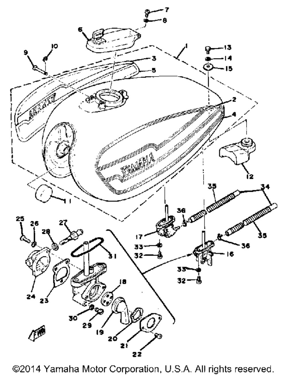 Fuel tank xs650c