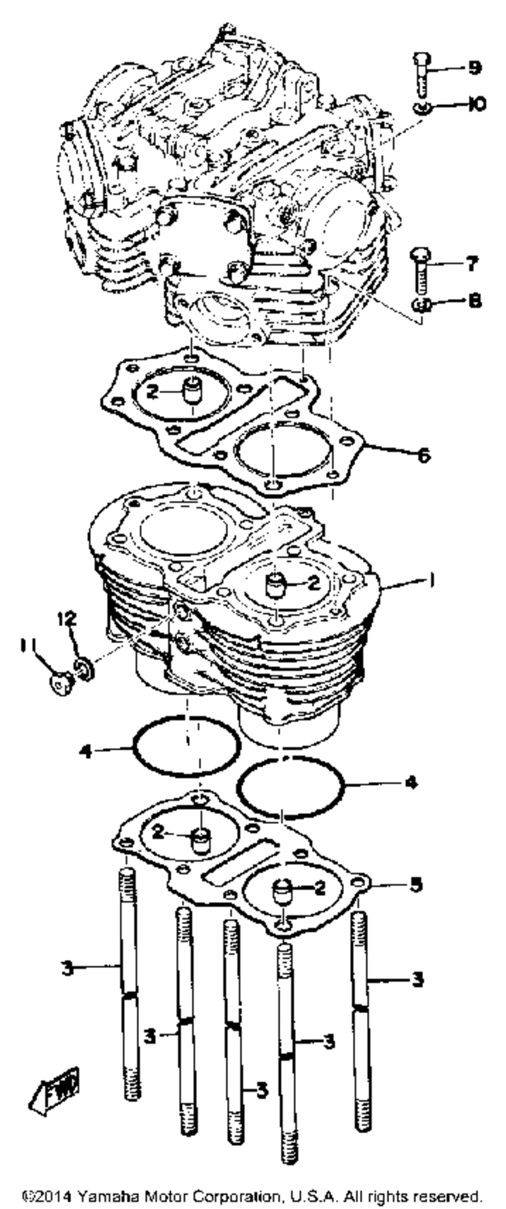 Cylinder tx650a - xs650b - c