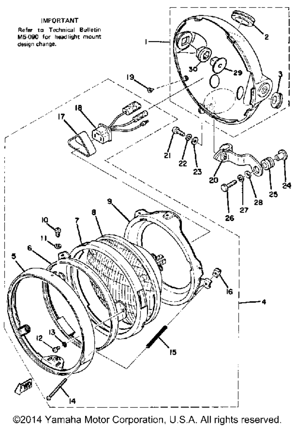 Headlight xs650c