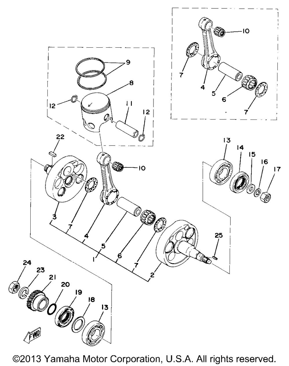 Crank-piston