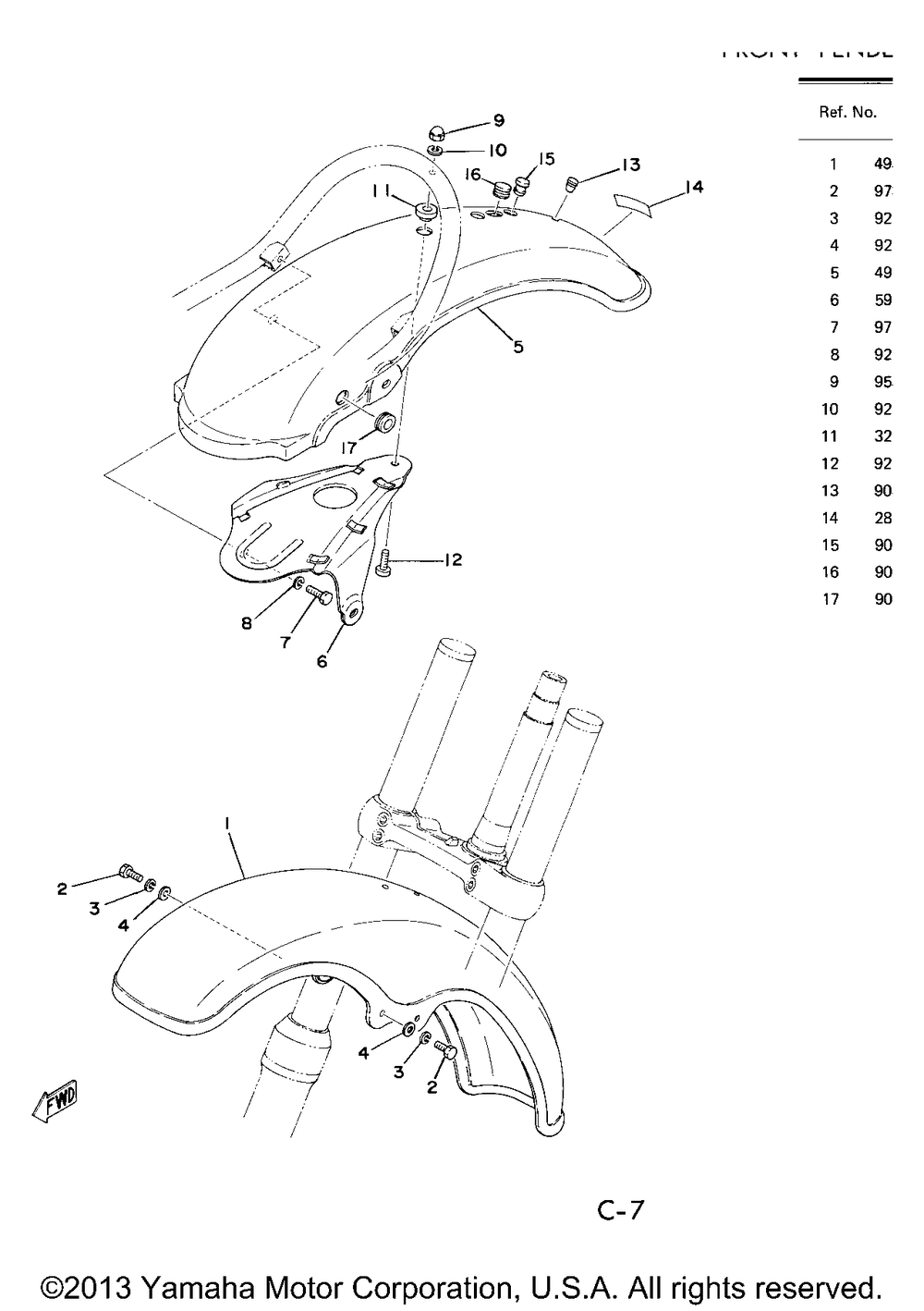 Front fender - rear fender