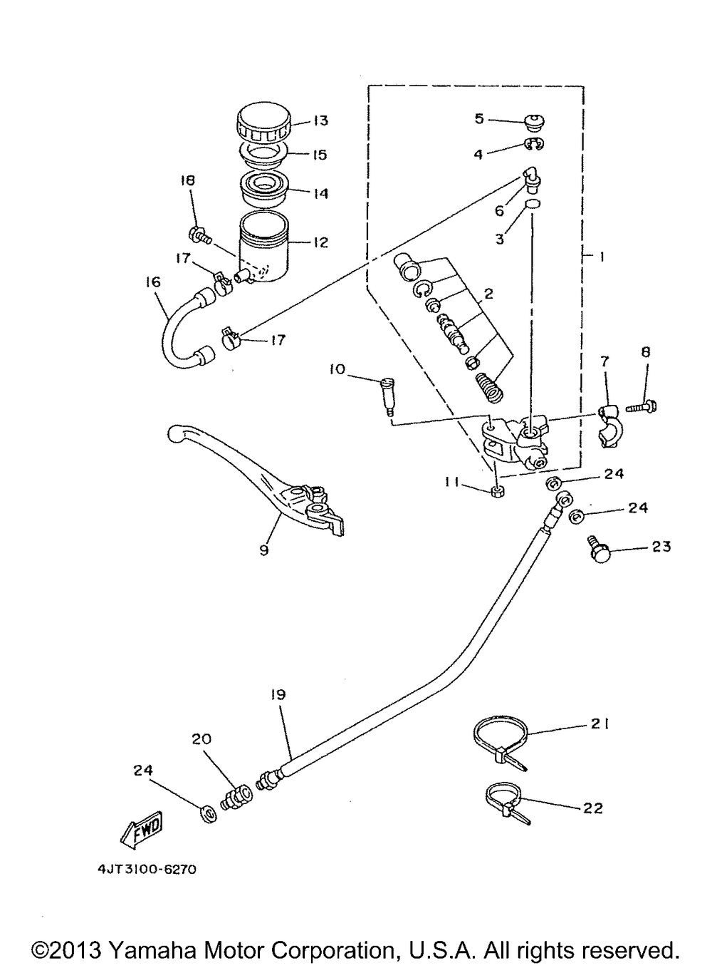 Front master cylinder