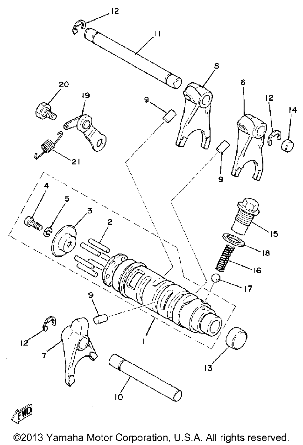 Shift cam - fork