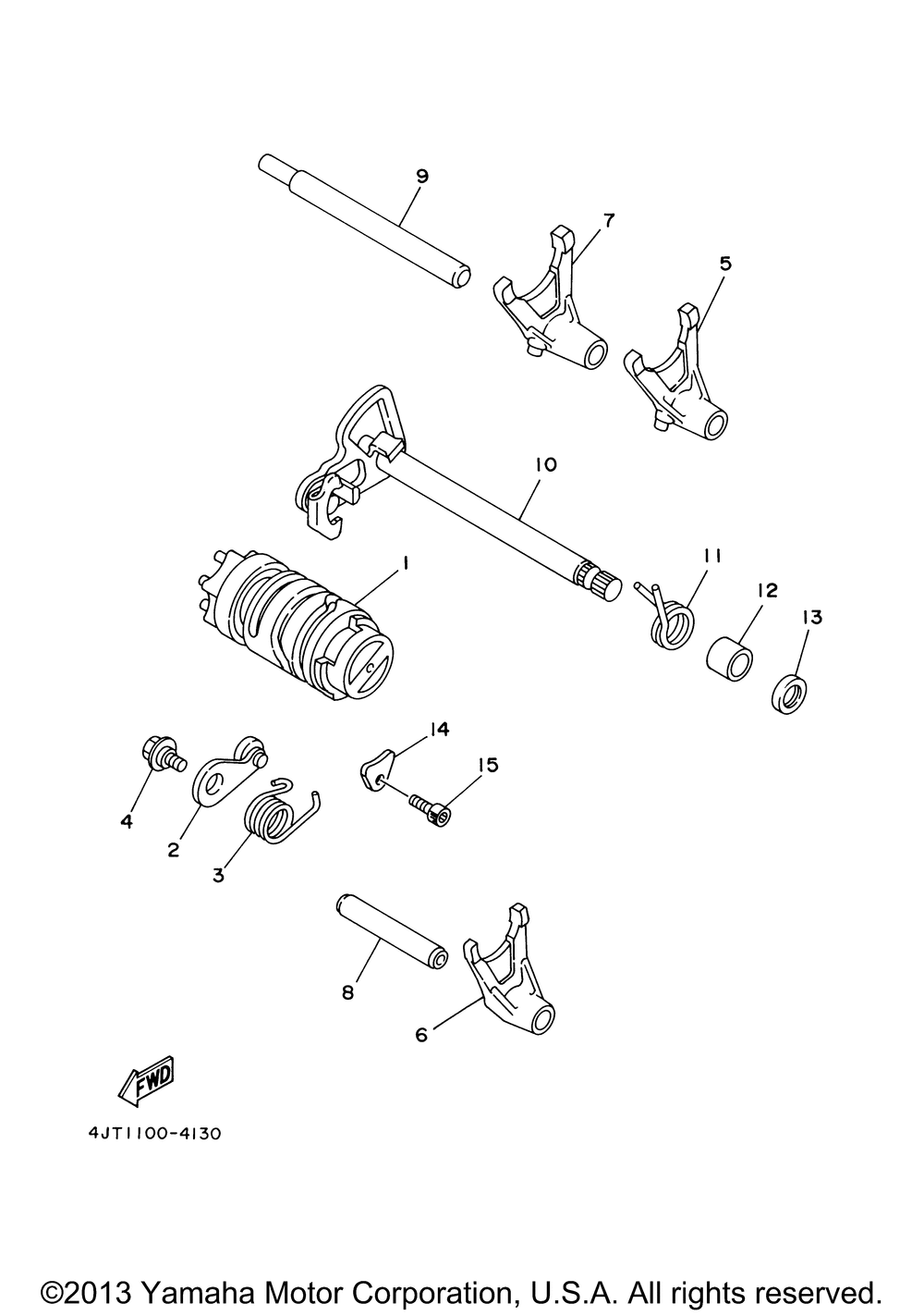 Shift cam. fork