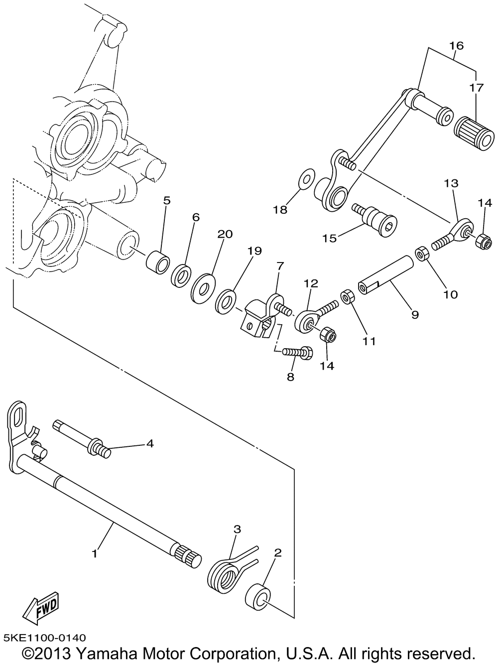 Shift shaft