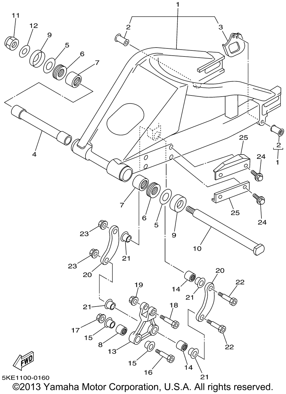 Rear arm