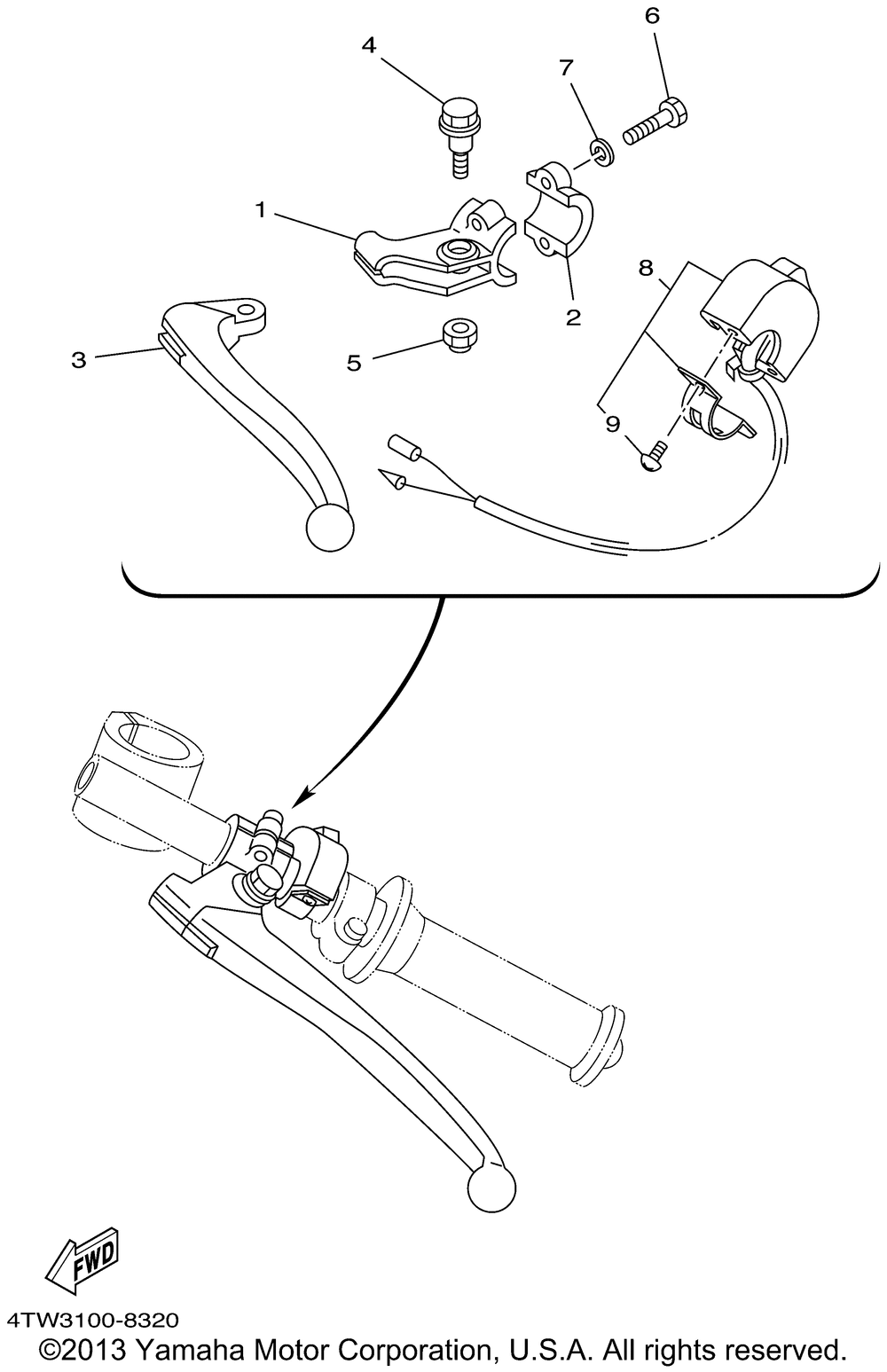 Handle switch lever