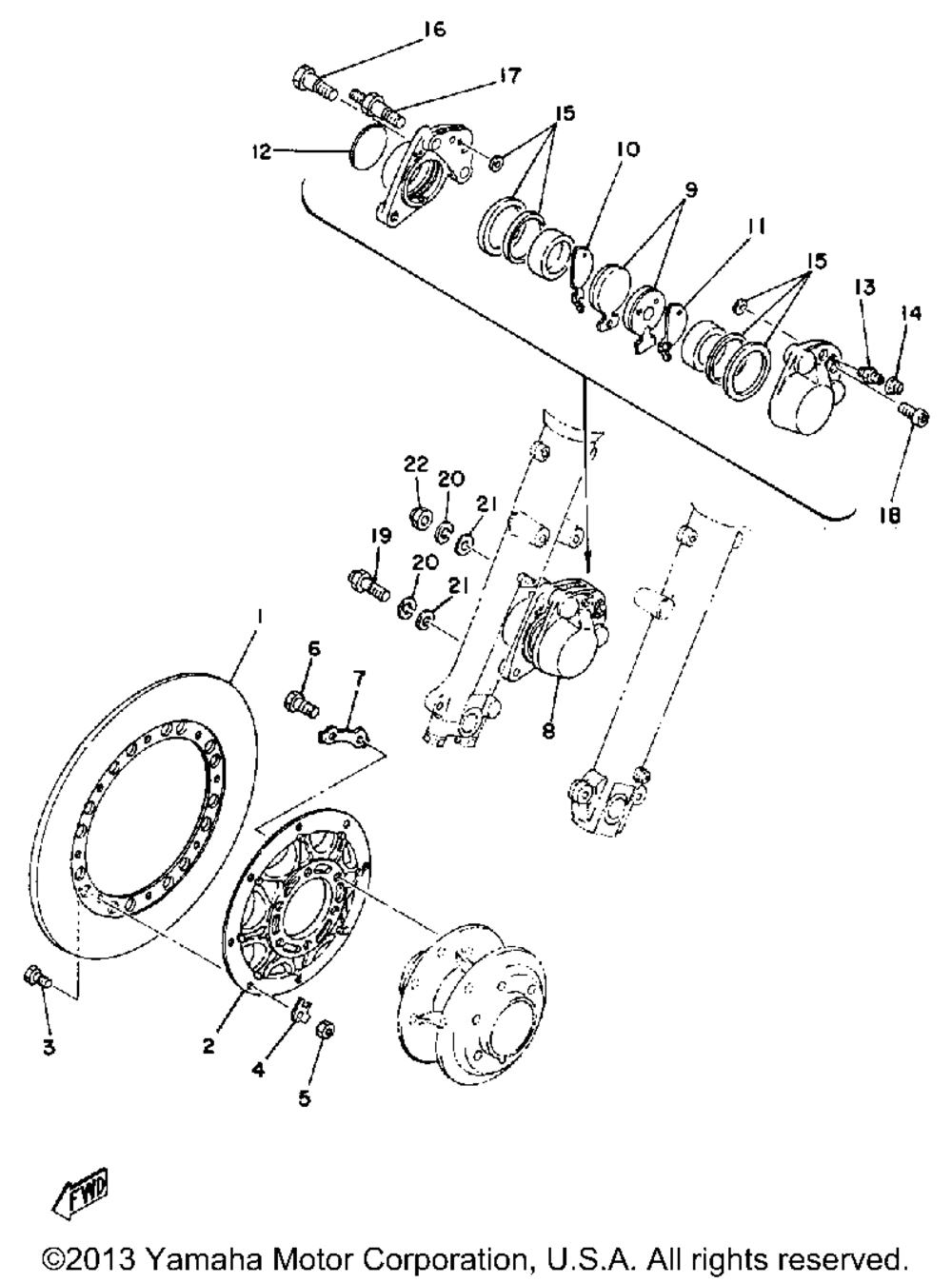 Front disc brake - caliper