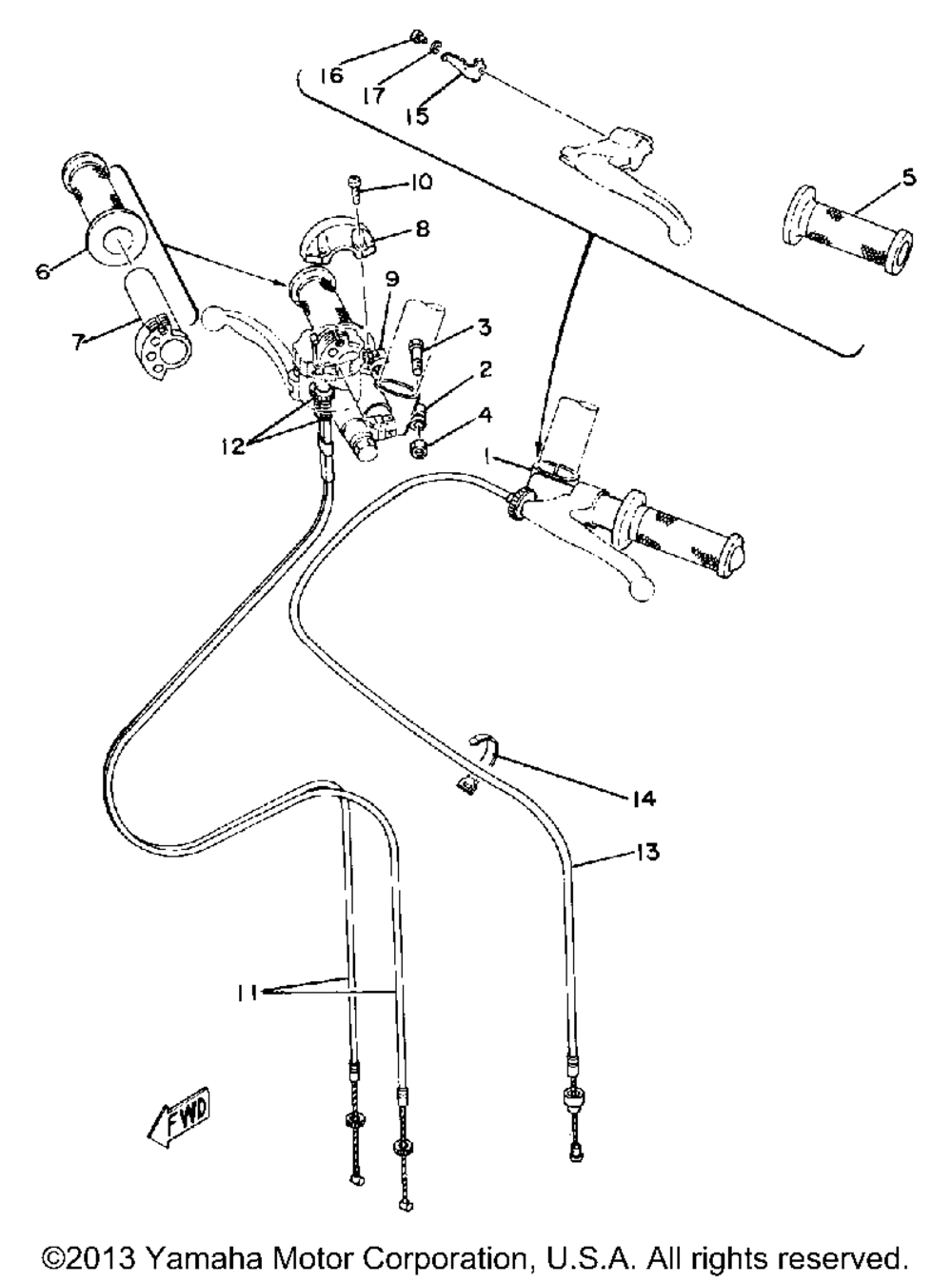 Handlebar cable