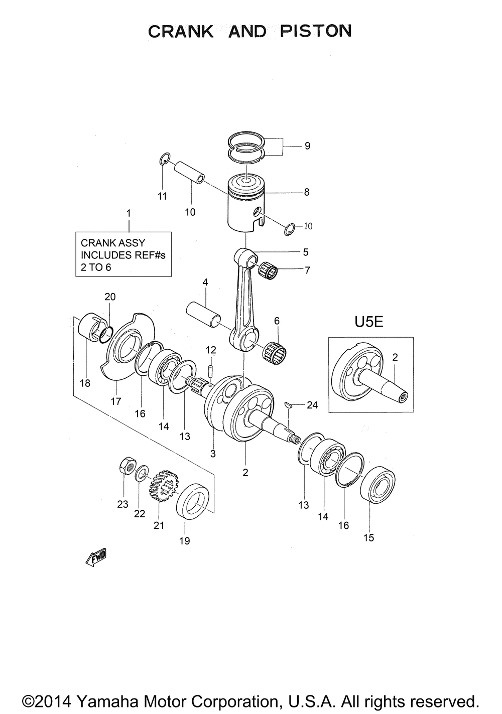 Crank piston