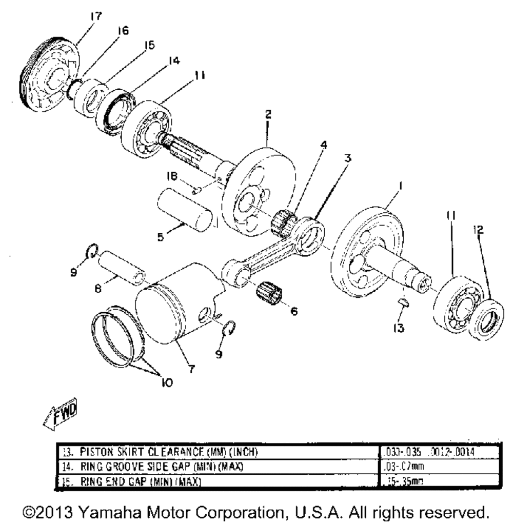 Crank piston