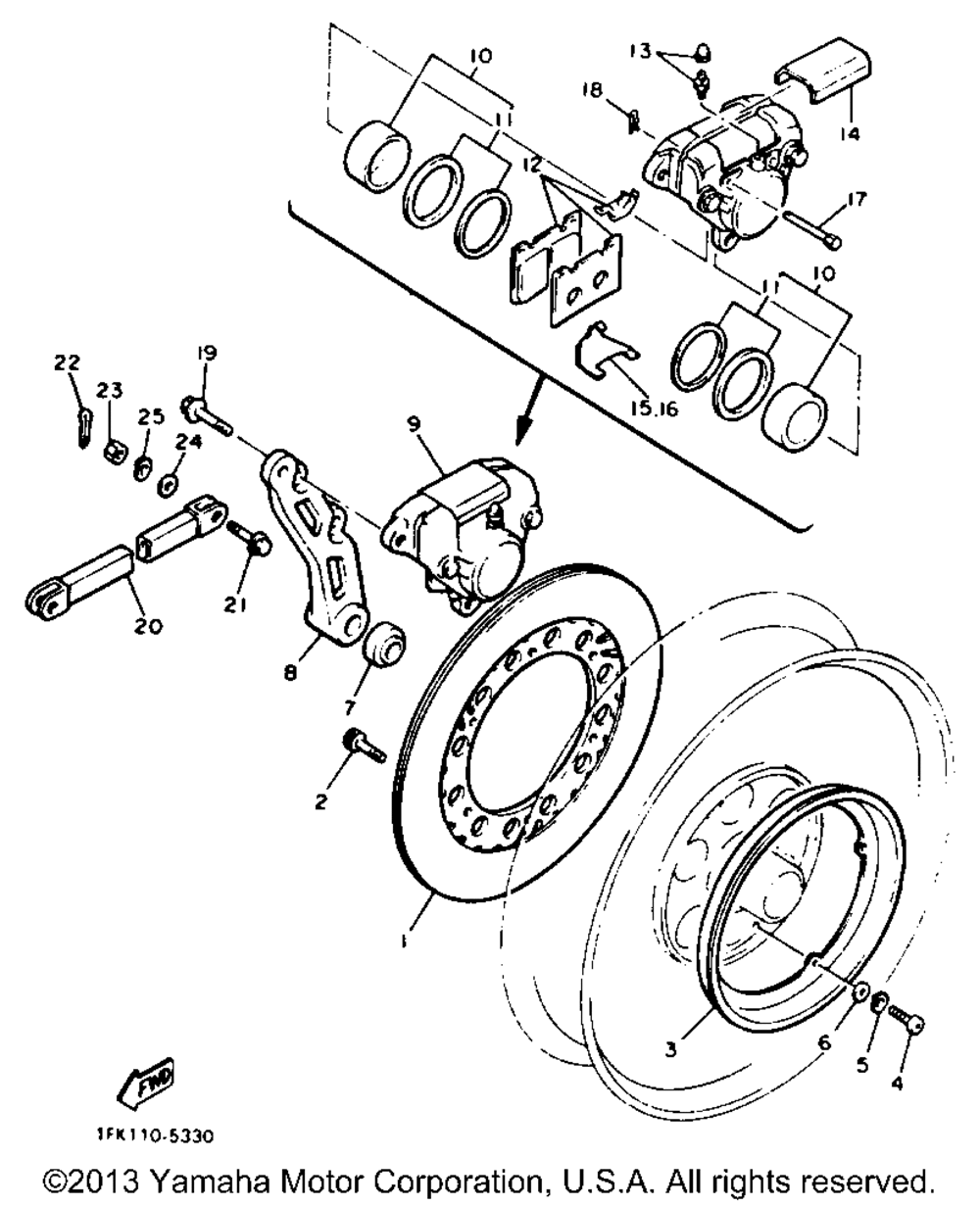 Rear brake caliper