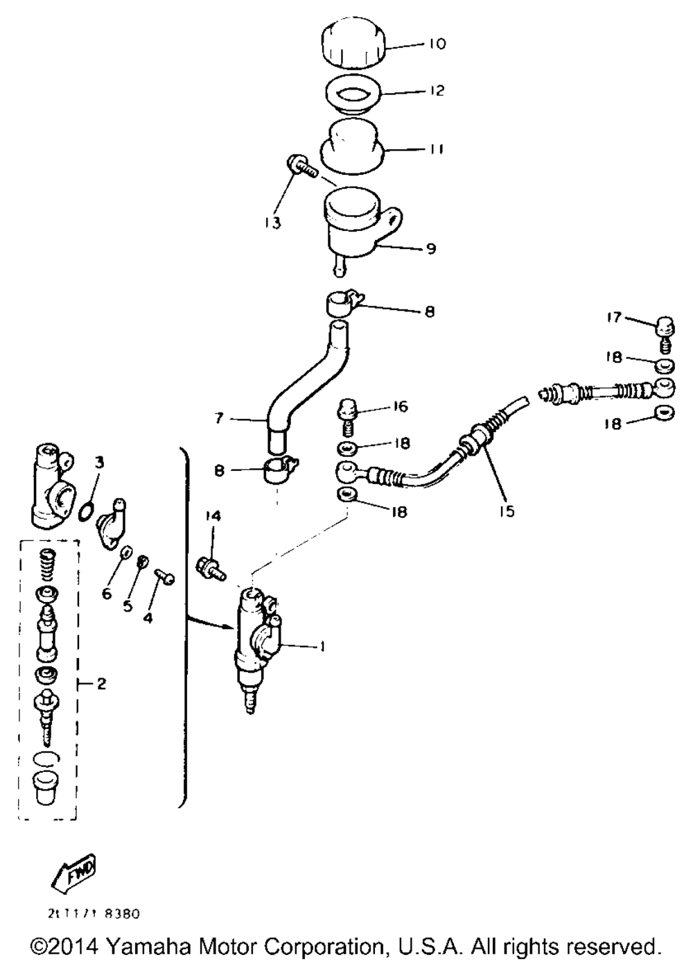 Rear master cylinder