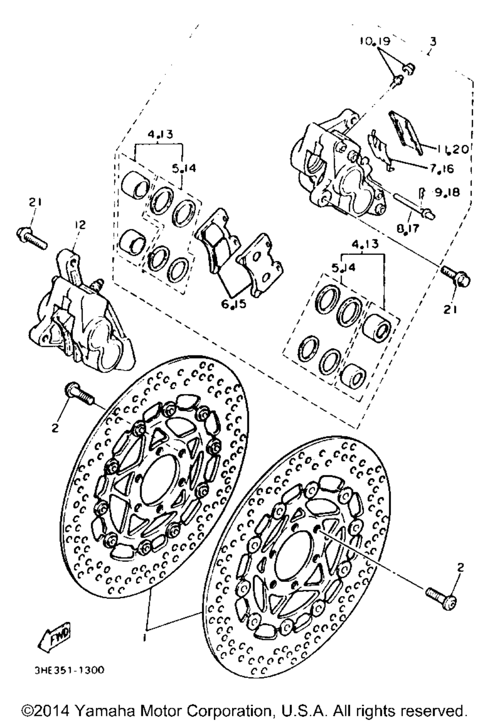 Front brake caliper