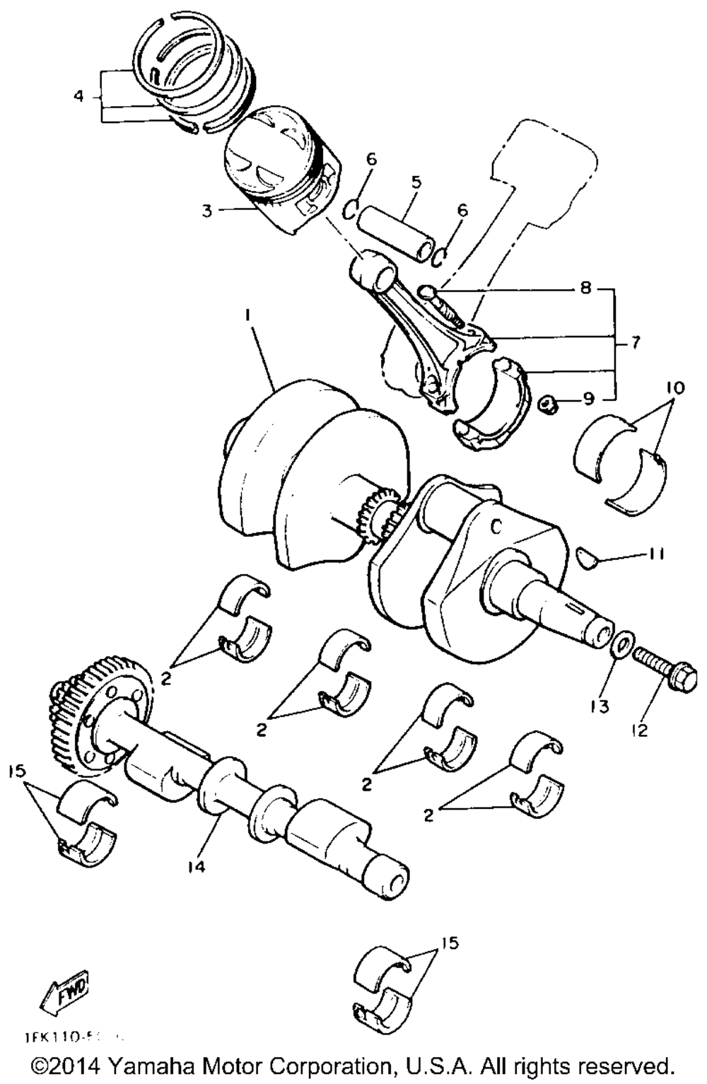 Crankshaft piston