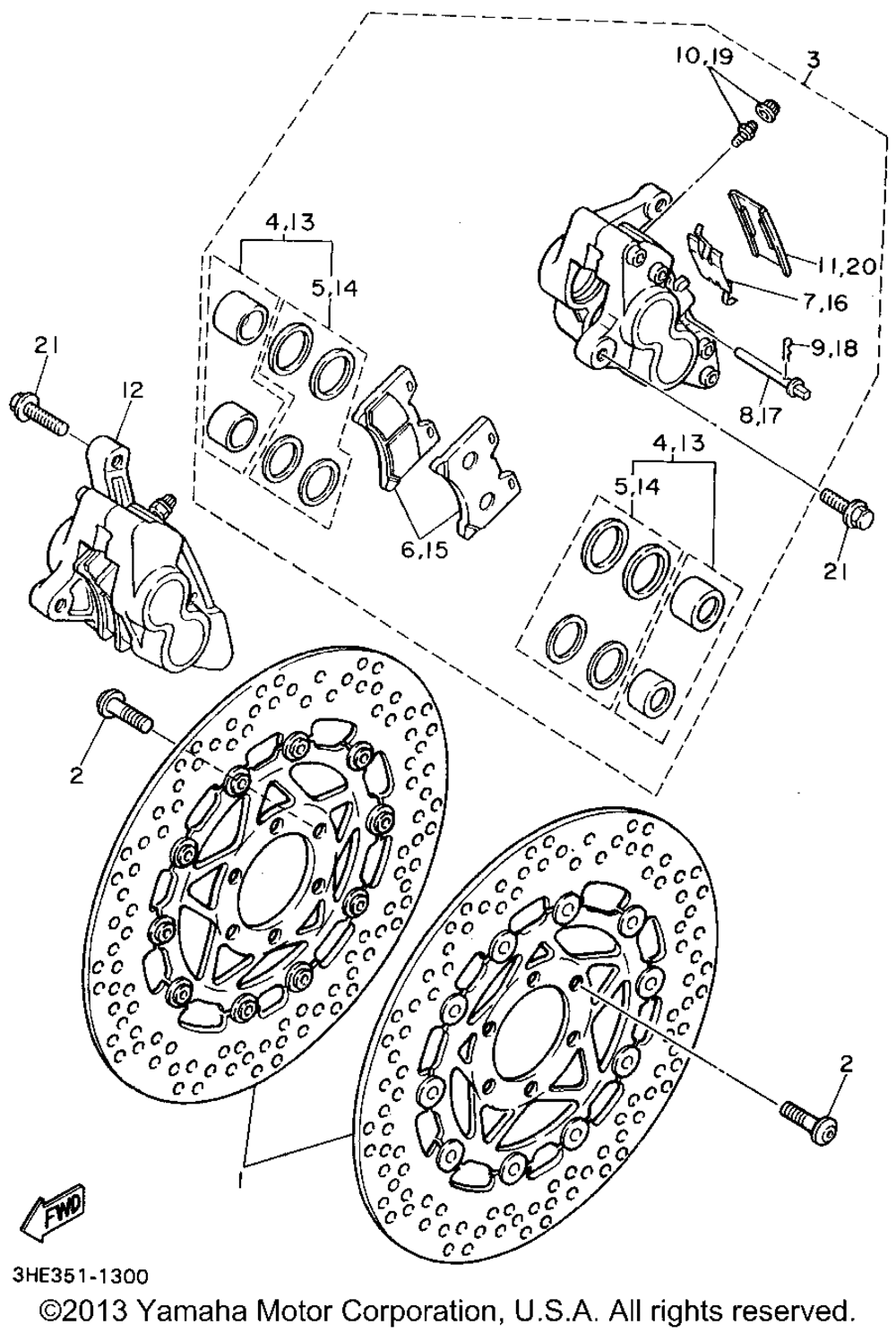 Front brake caliper