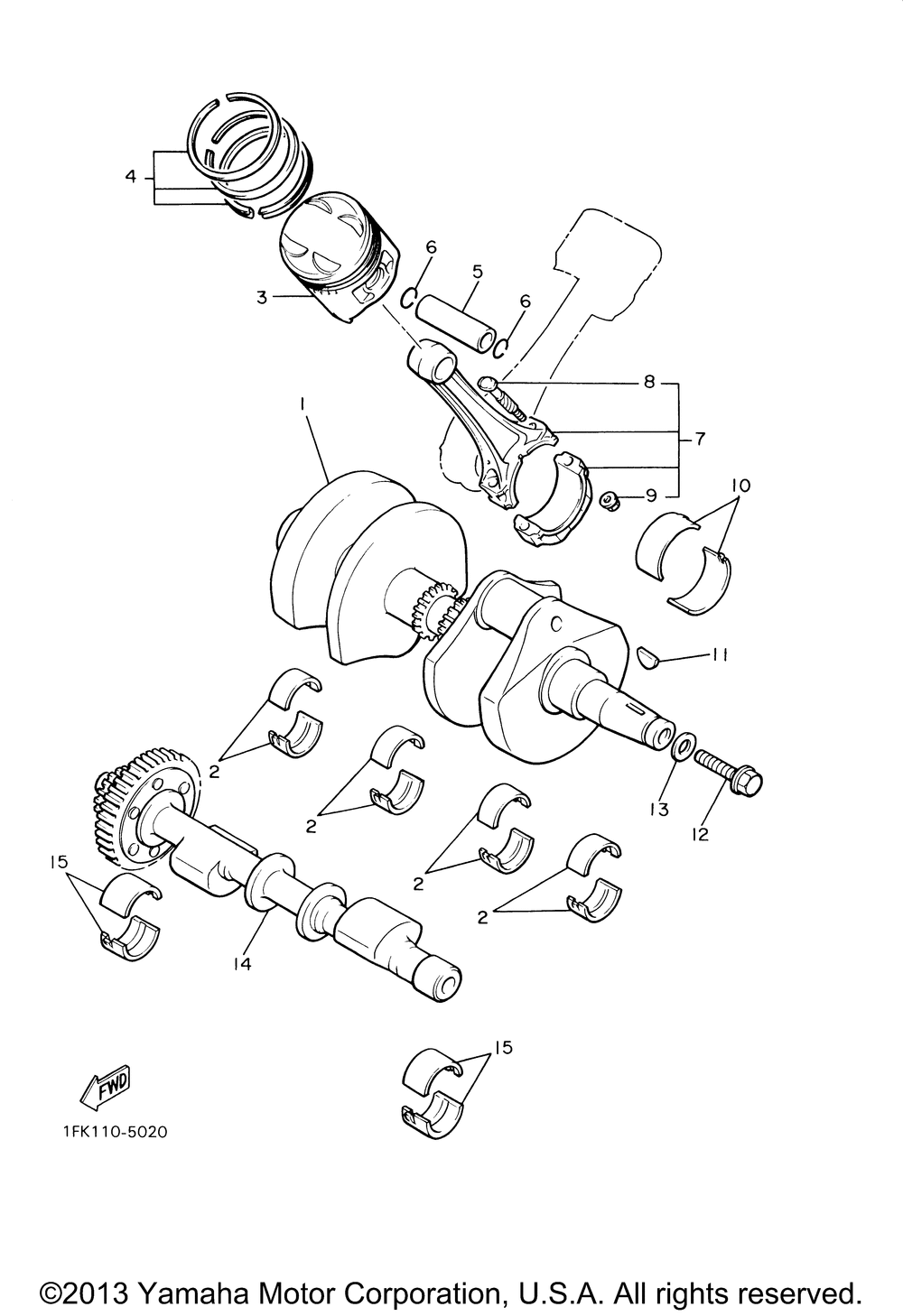 Crankshaft piston