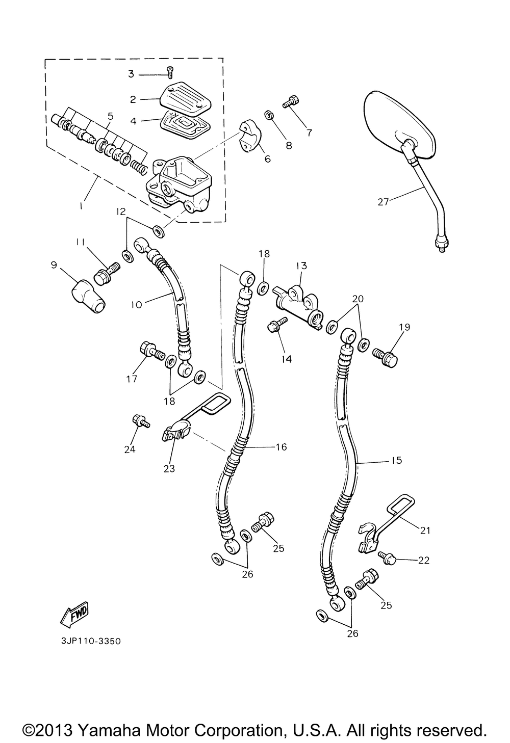 Front master cylinder