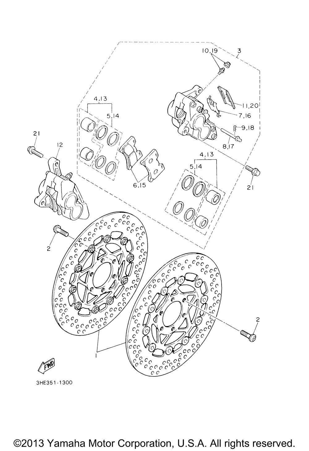 Front brake caliper