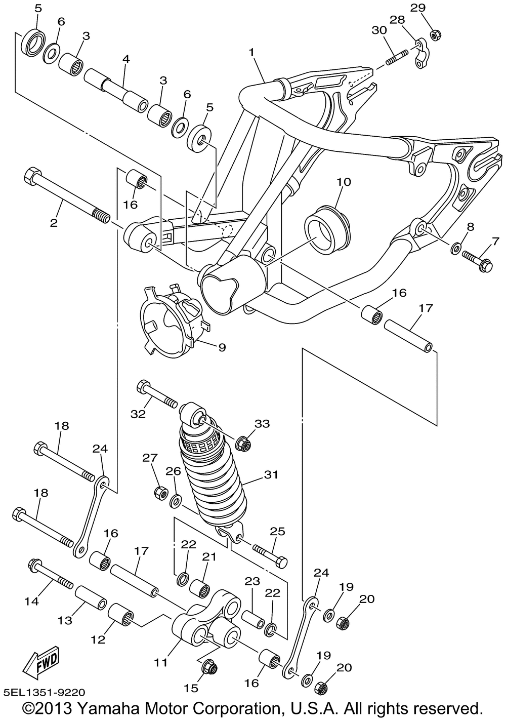 Rear arm suspension