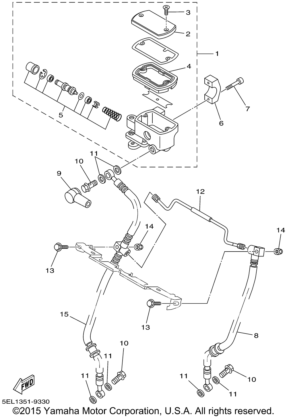 Front master cylinder