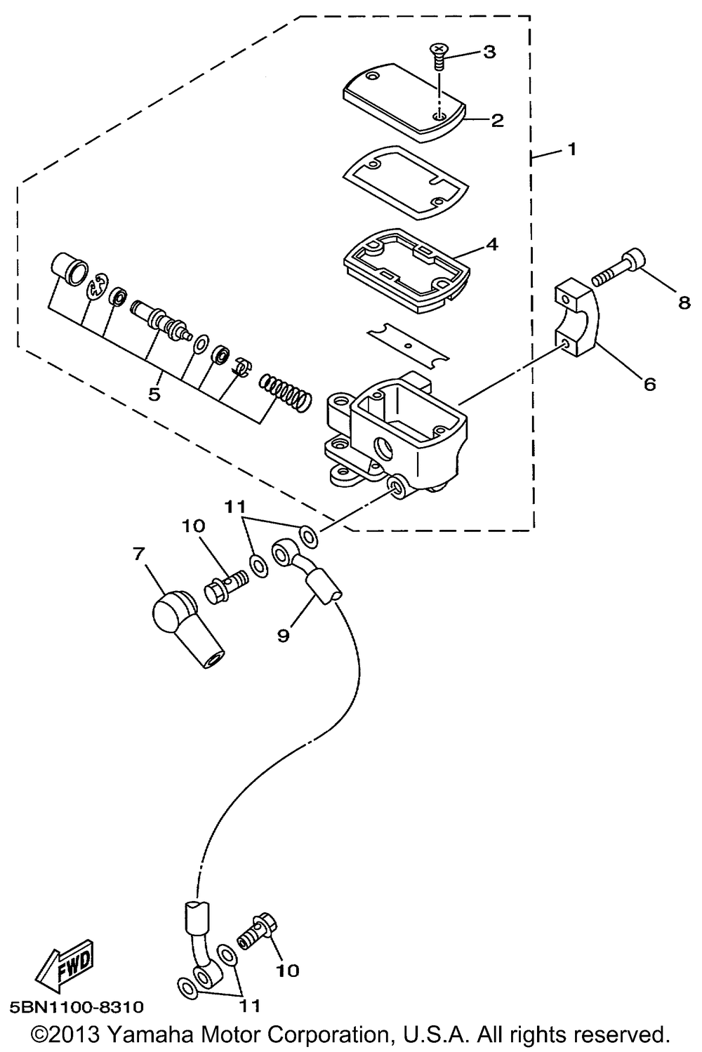 Front master cylinder