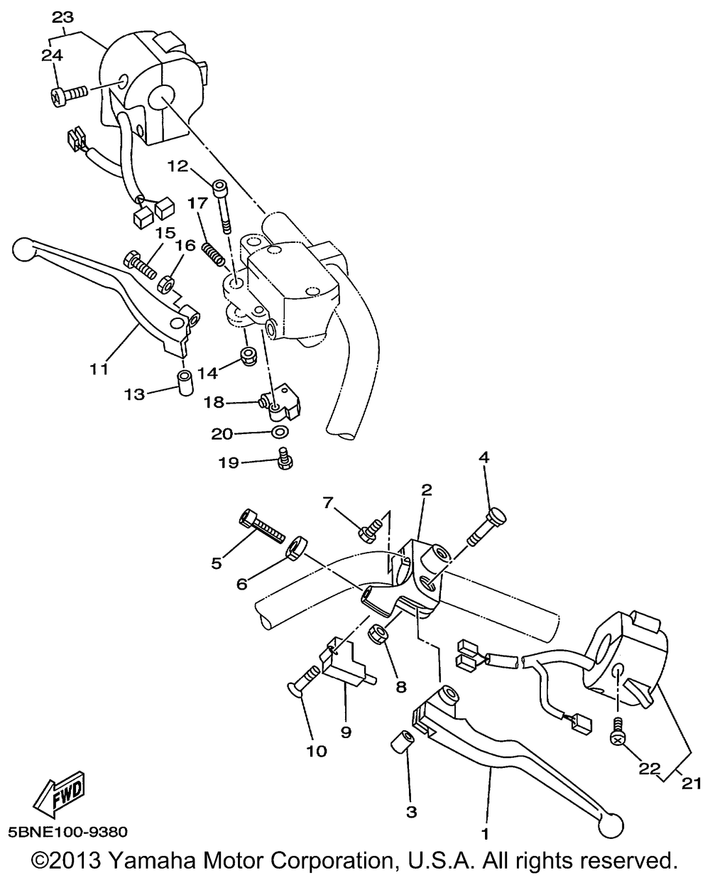 Handle switch lever