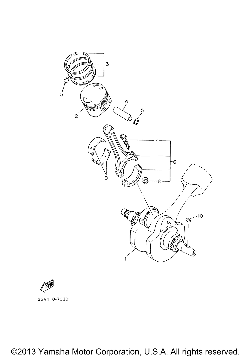 Crankshaft piston