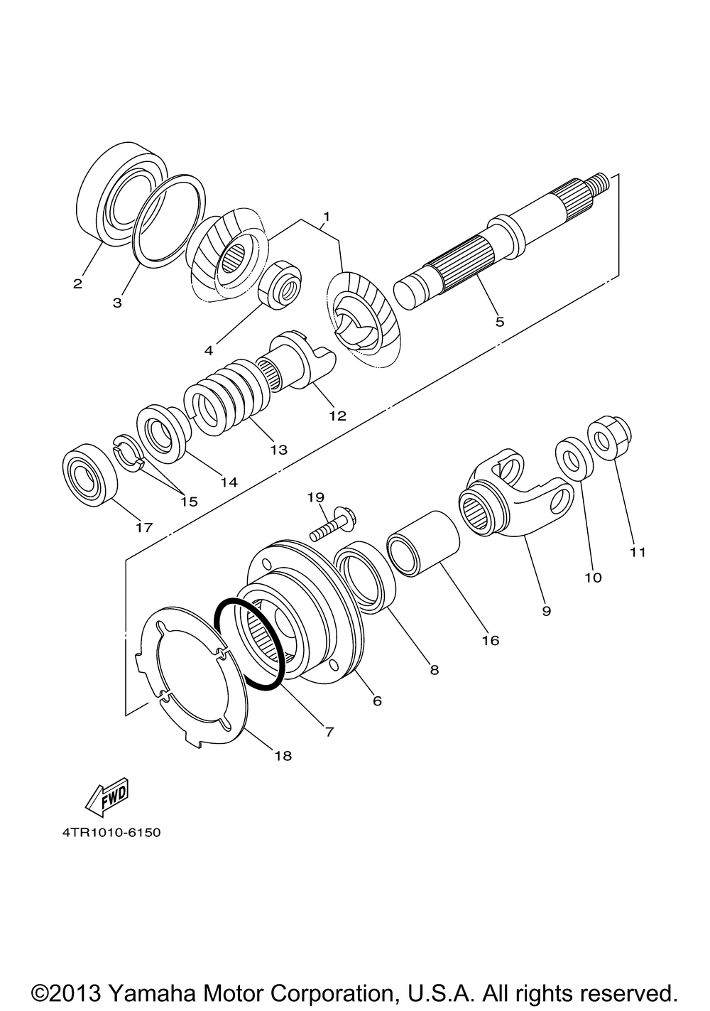 Middle drive gear