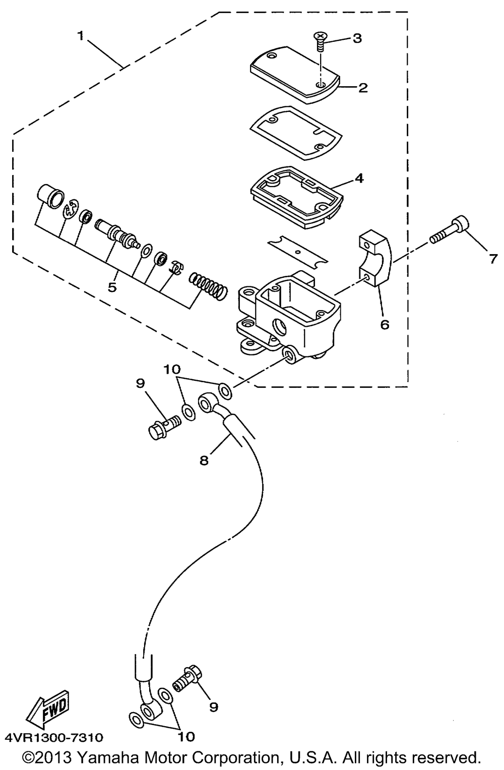 Front master cylinder