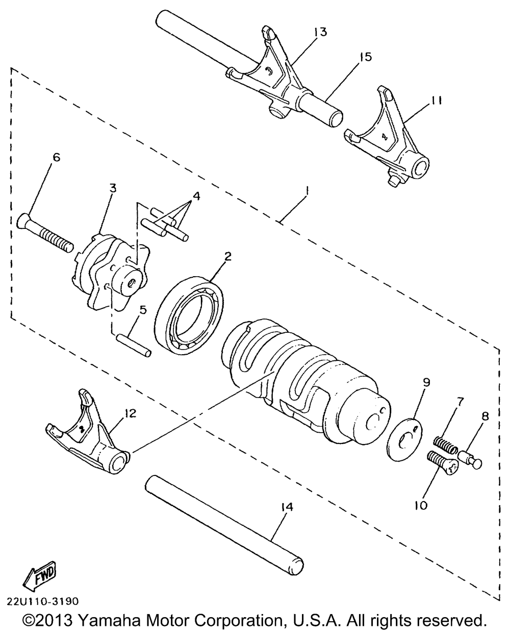 Shift cam fork