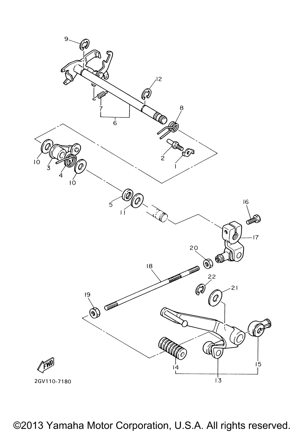 Shift shaft