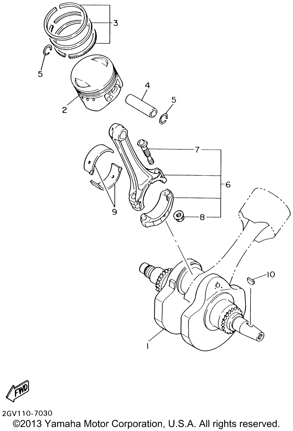 Crankshaft piston