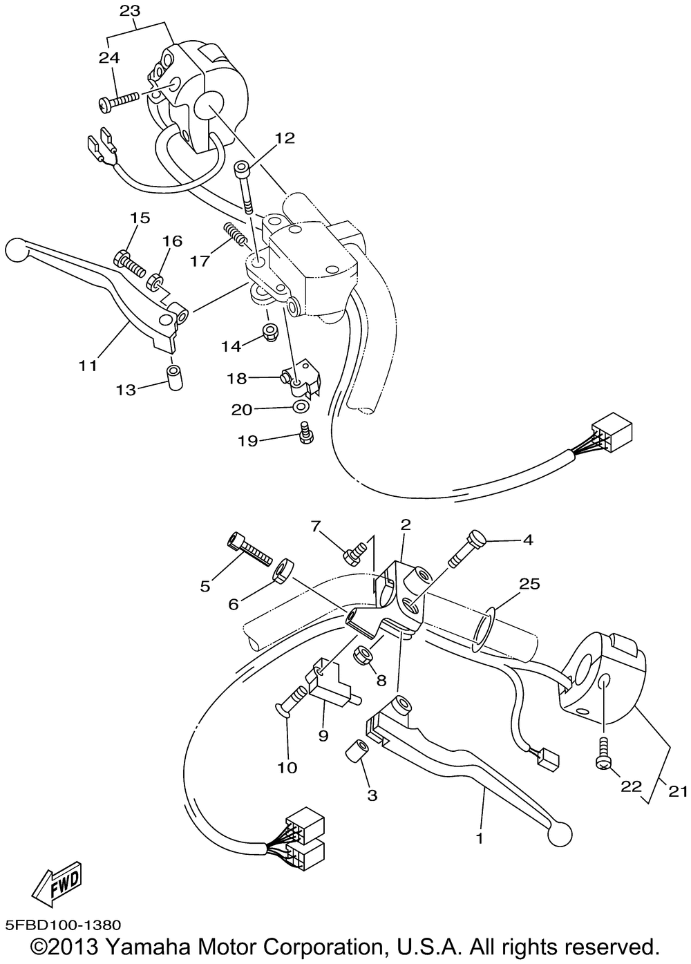 Handle switch lever