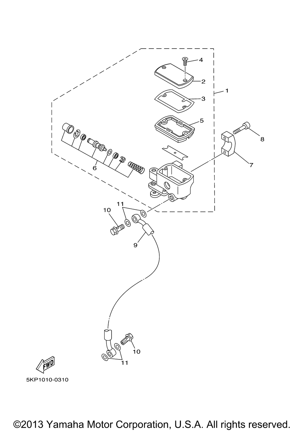 Front master cylinder