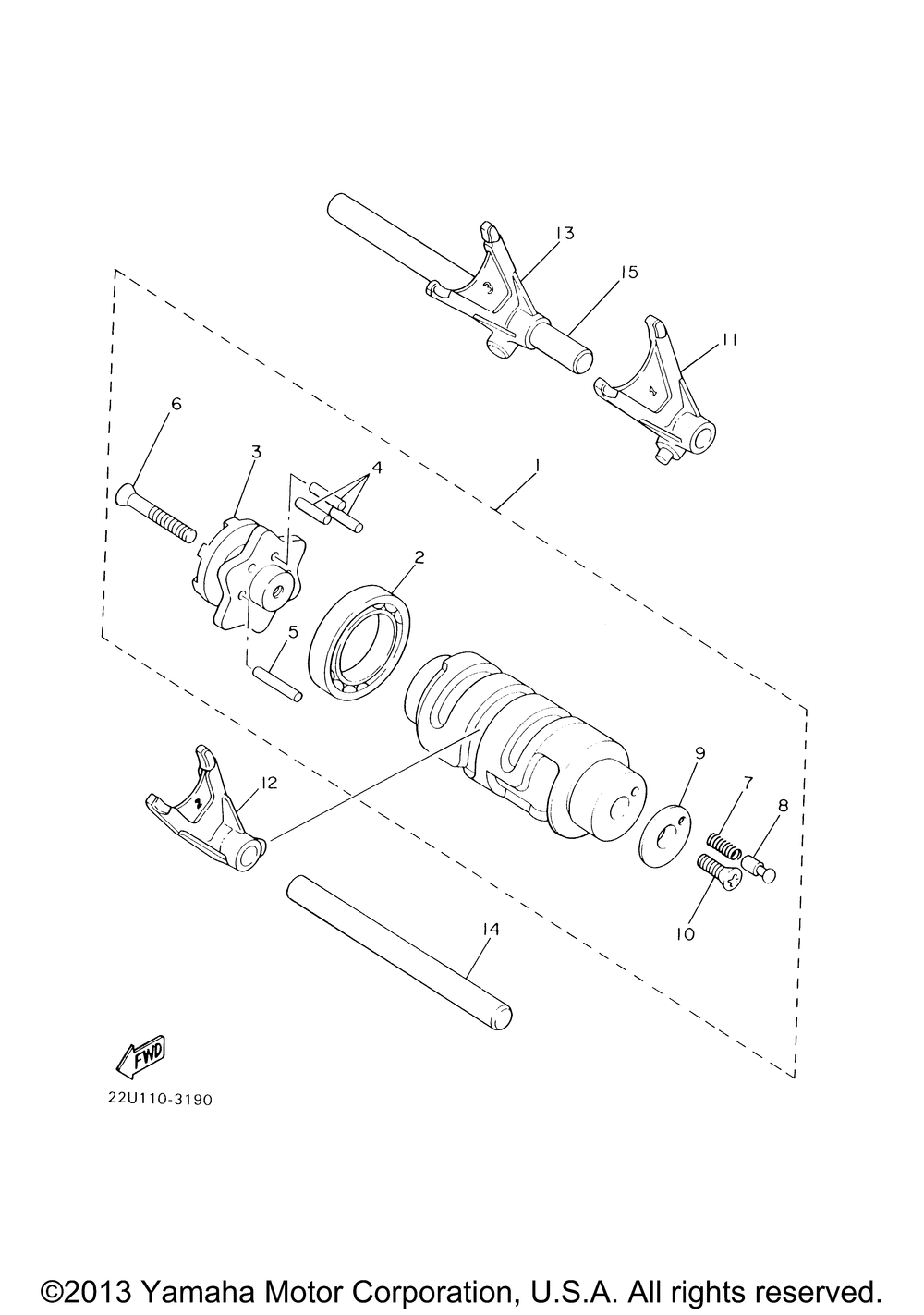 Shift cam fork