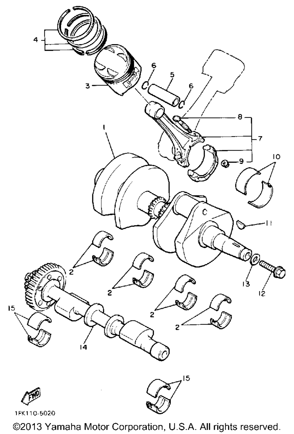 Crankchaft piston