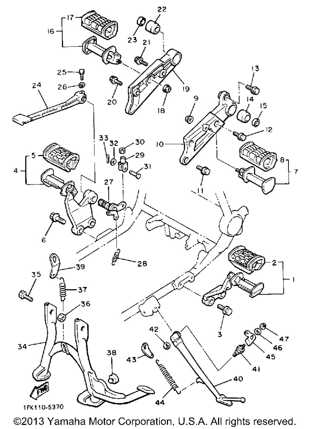 Stand footrest