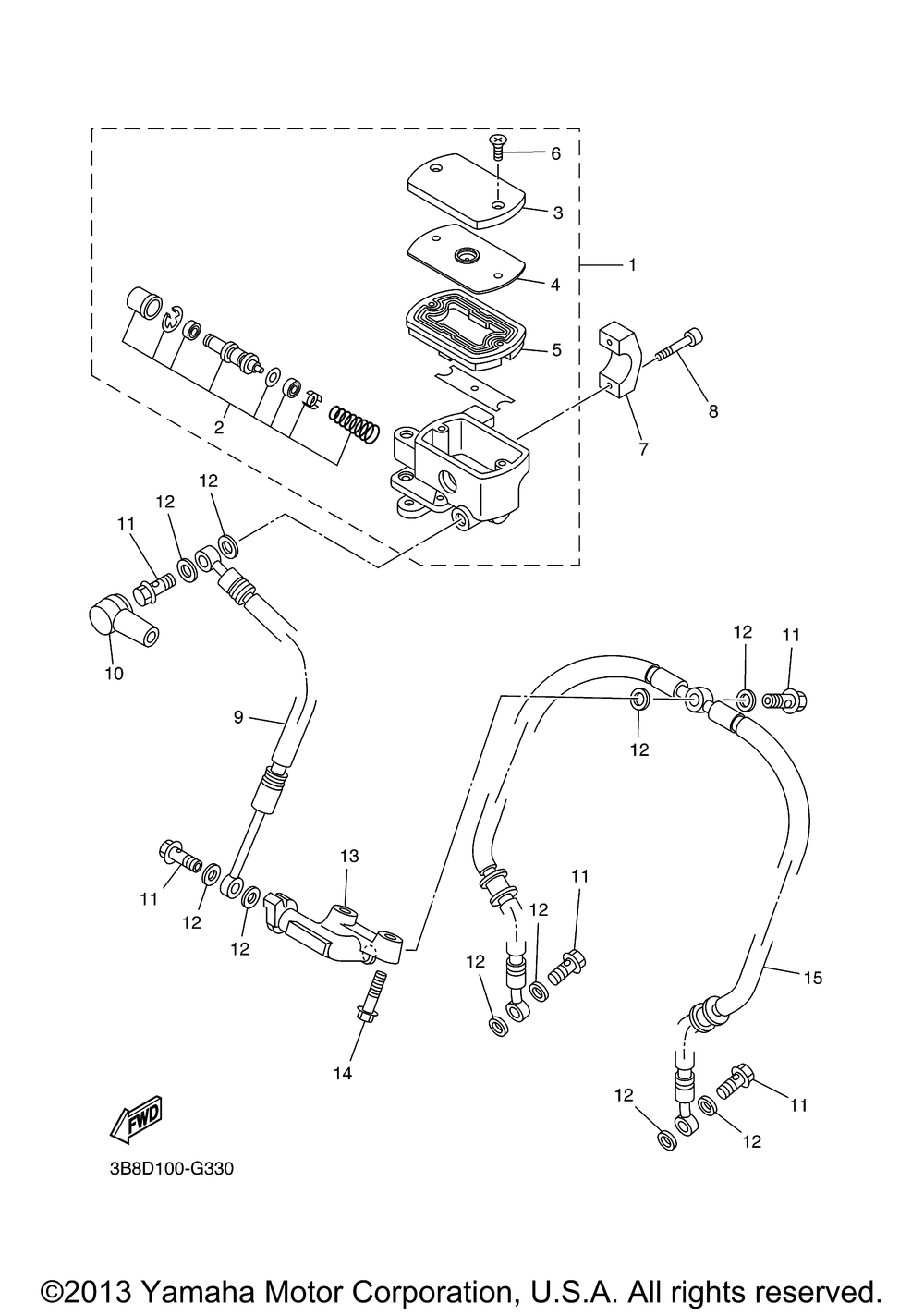 Front master cylinder