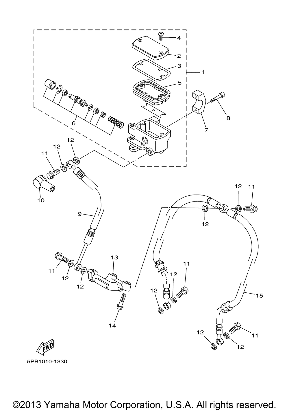 Front master cylinder