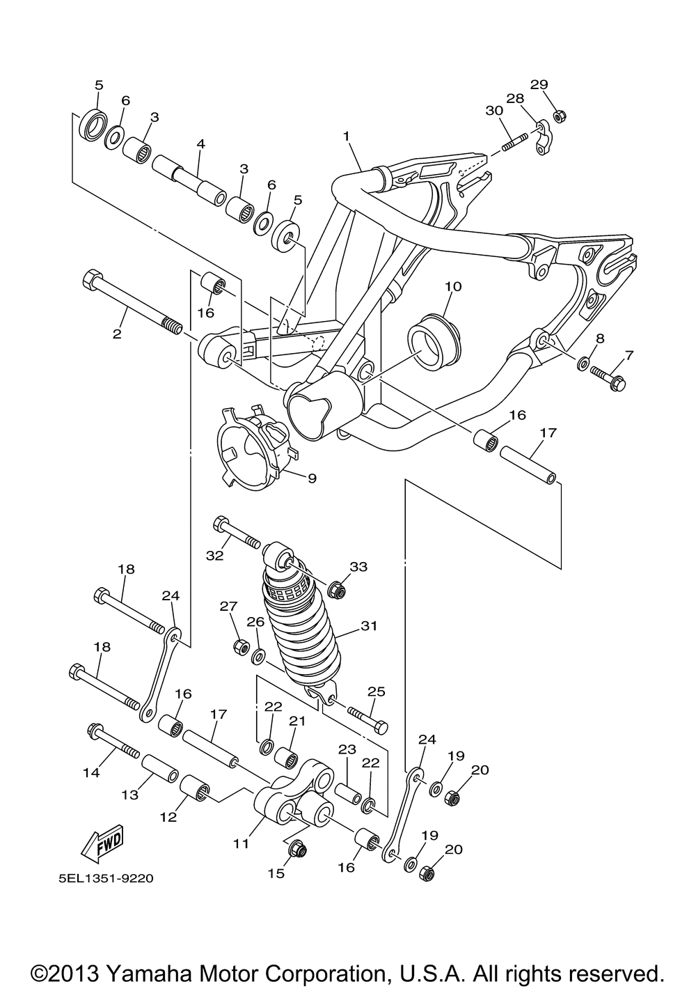 Rear arm suspension