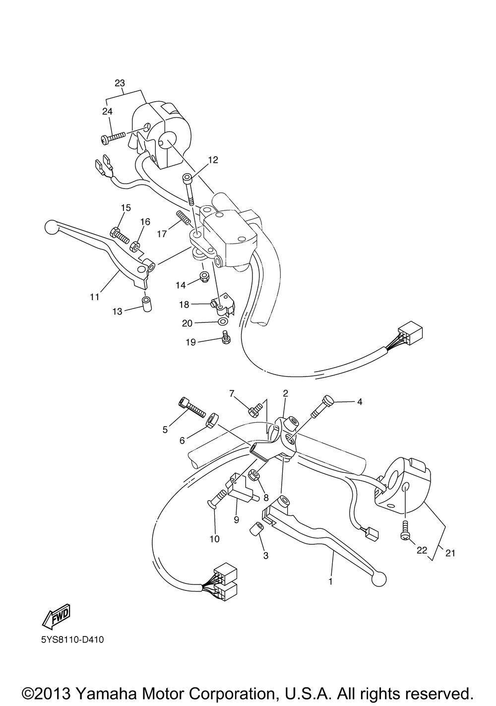 Handle switch lever