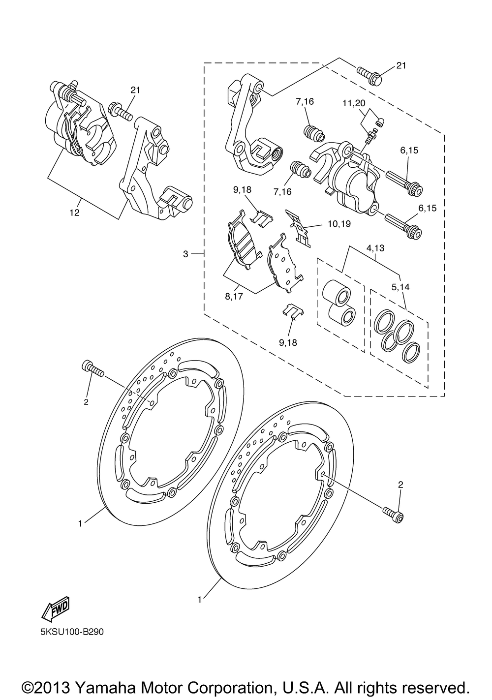 Front brake caliper