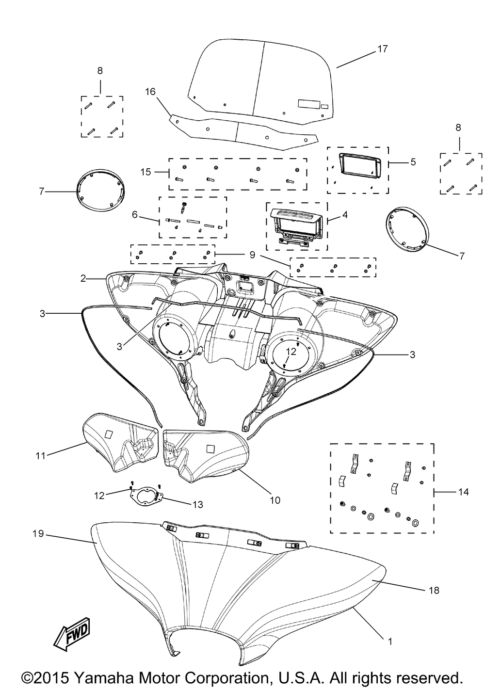 Cowling windshield