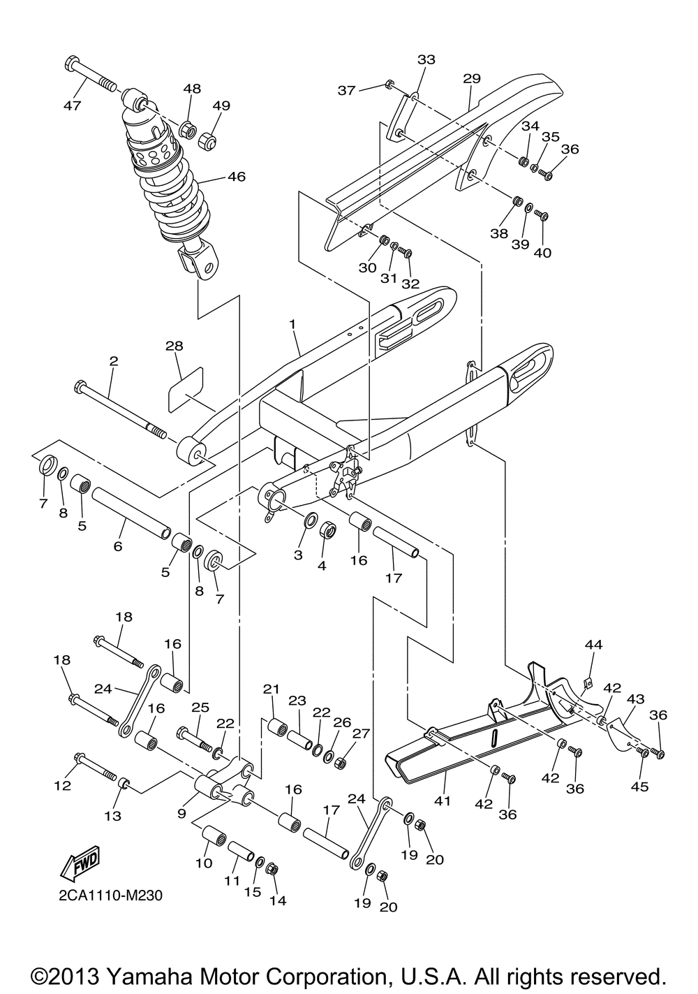 Rear arm suspension