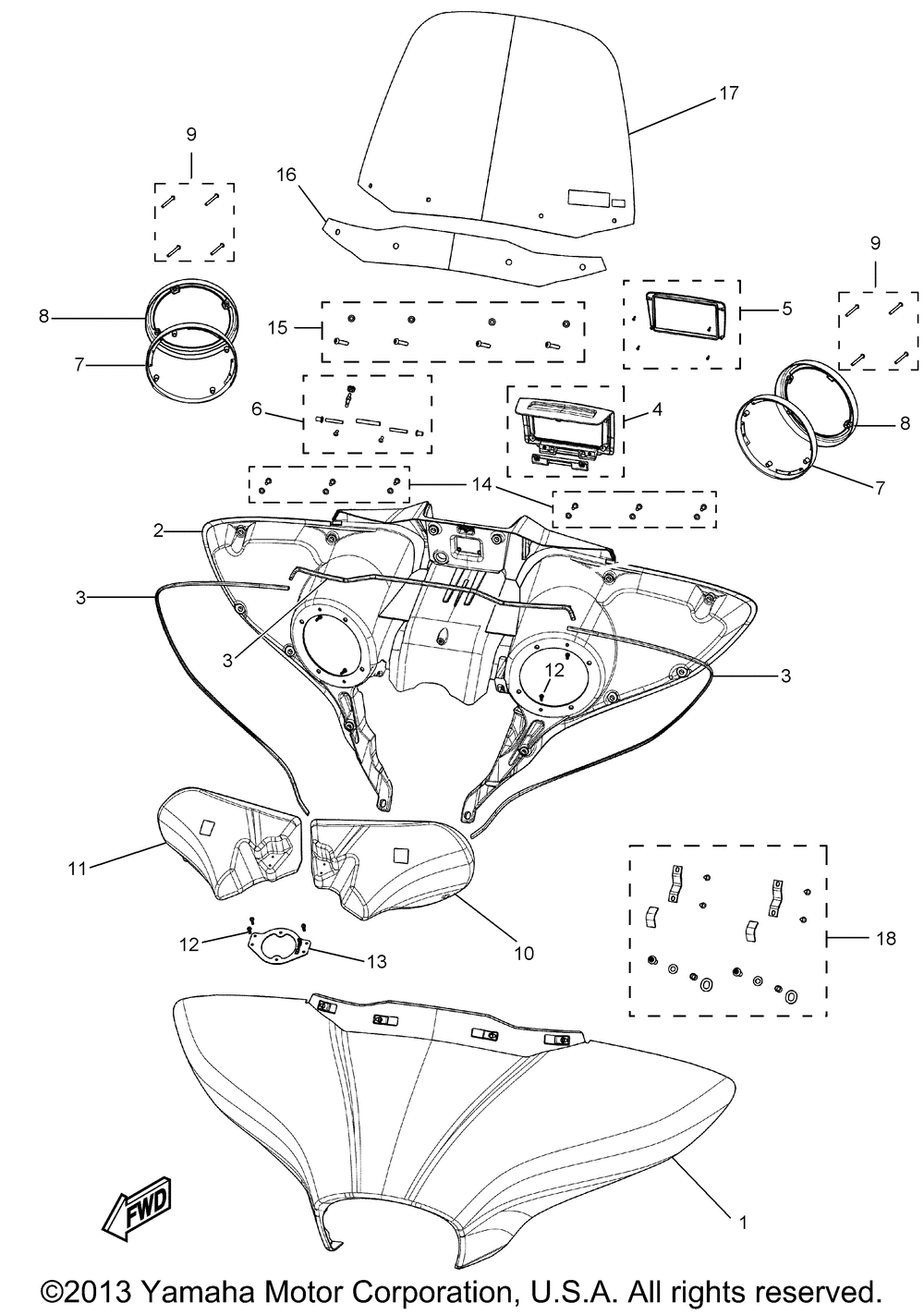 Cowling windshield